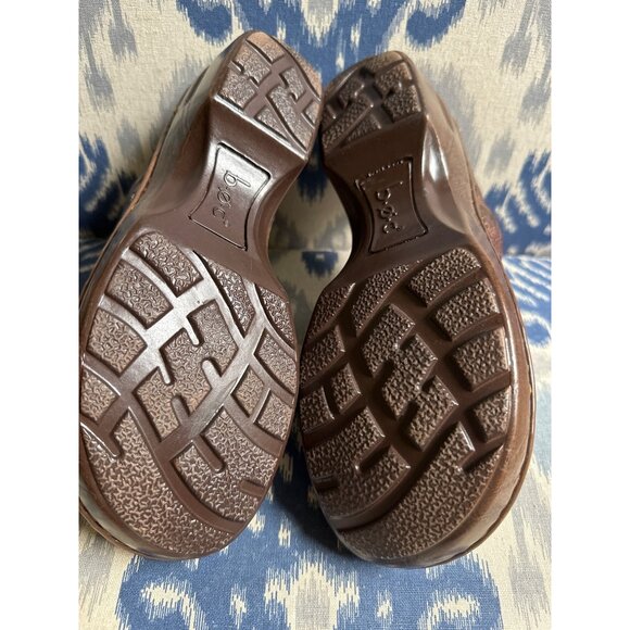 boc Born Concept Brown Embossed Peggy Clogs 7W Man Made Materials SOLD - Picture 12 of 16